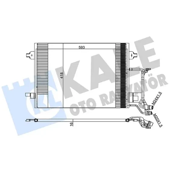 KALE Klima Radyatörü – 390800 / OEM 8D0260403E ürün görseli