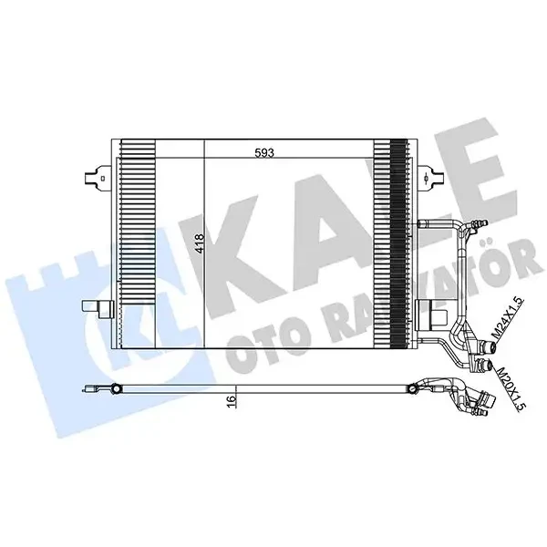 KALE Klima Radyatörü – 390800 / OEM 8D0260403E