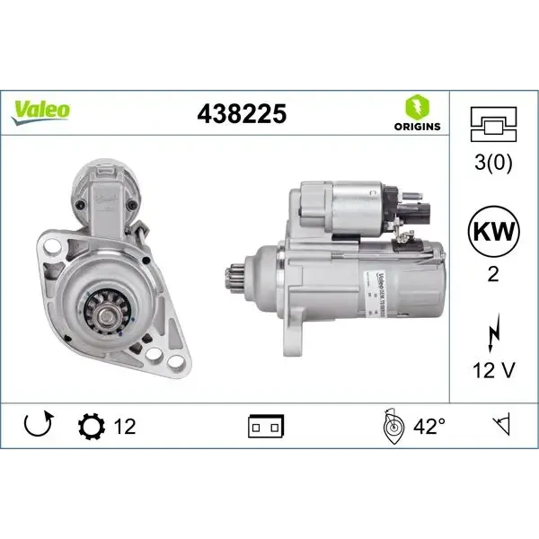 Valeo Marş Motoru – 438225 / OEM 02Z911023N