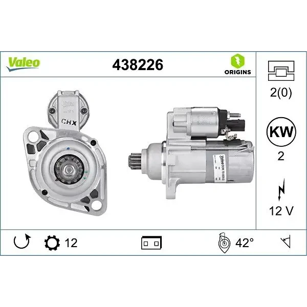 Valeo Marş Motoru – 438226 / OEM 02M911024A