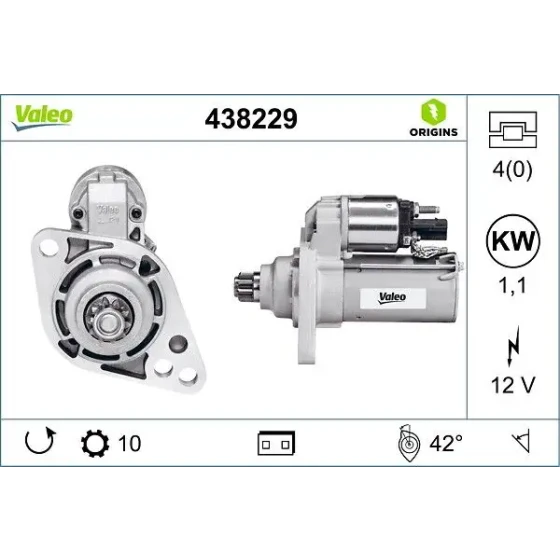 Valeo Marş Motoru – 438229 / OEM 0AH911023A ürün görseli