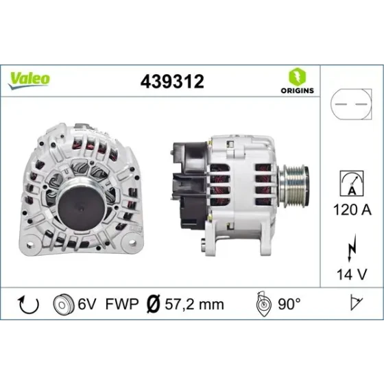 Valeo Şarj Dinamosu – 439312 / OEM 038903023SX ürün görseli