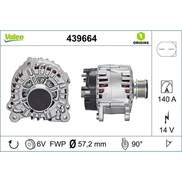 Valeo Şarj Dinamosu – 439664 / OEM 06F903023FX