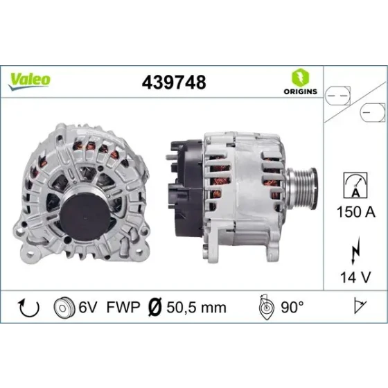 Valeo Şarj Dinamosu – 439748 / OEM 03L903017E ürün görseli