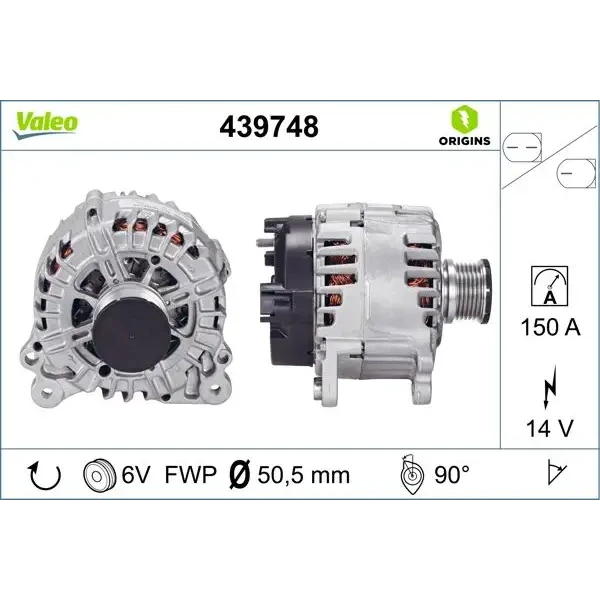 Valeo Şarj Dinamosu – 439748 / OEM 03L903017E