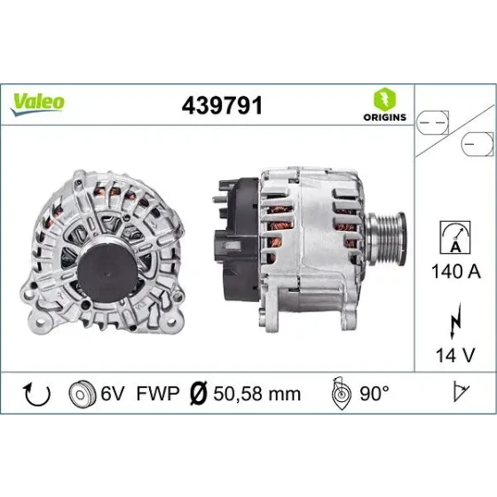 Valeo Şarj Dinamosu – 439791 / OEM 03L903023LX ürün görseli