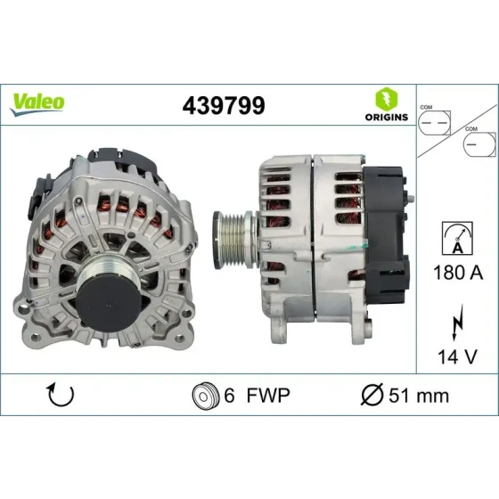 Valeo Şarj Dinamosu – 439799 / OEM 03L903017B ürün görseli