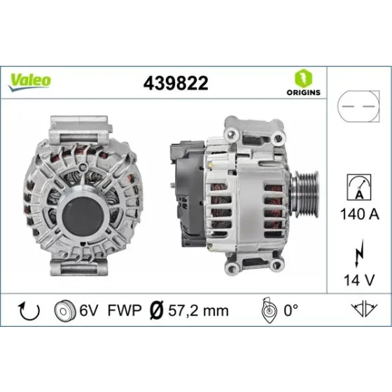 Valeo Şarj Dinamosu – 439822 / OEM 06J903023C ürün görseli