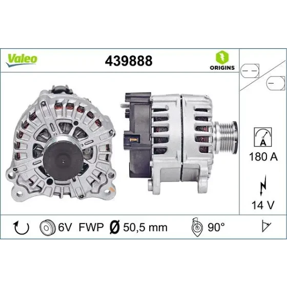 Valeo Şarj Dinamosu – 439888 / OEM 04L903017A ürün görseli