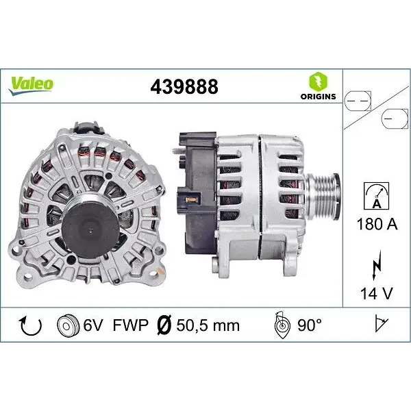 Valeo Şarj Dinamosu – 439888 / OEM 04L903017A