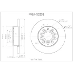 MGA Arka Fren Diski – 50203 / OEM 1K0615601AC