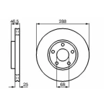 MGA Ön Fren Diski – 50211 / OEM 8E0615301Q