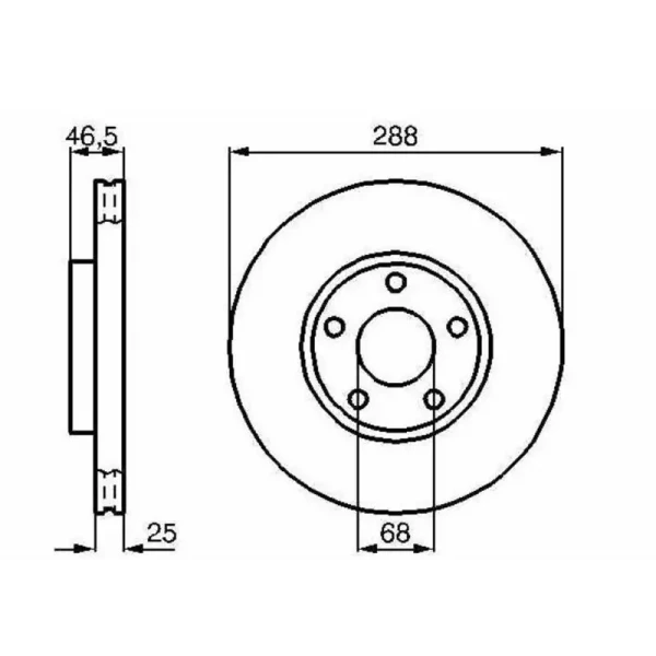 MGA Ön Fren Diski – 50211 / OEM 8E0615301Q