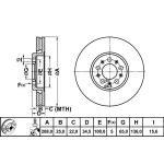 MGA Ön Fren Diski – 50223 / OEM 6R0615301A