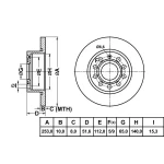 MGA Arka Fren Diski – 50276 / OEM 1K0615601AB