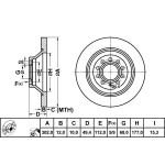 MGA Arka Fren Diski – 50349 / OEM 4F0615601E
