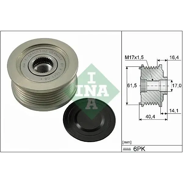 INA Alternatör Kasnağı – 535011510 / OEM 46748353
