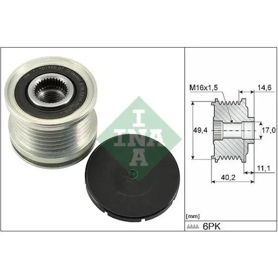 INA Alternatör Kasnağı – 535012410 / OEM 3R0903023 ürün görseli