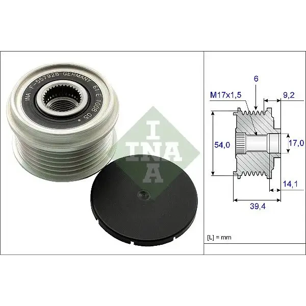 INA Alternatör Kasnağı – 535015110 / OEM 51805799