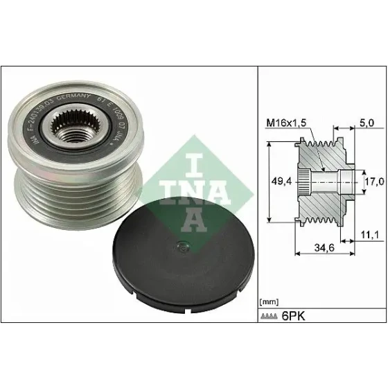 INA Alternatör Kasnağı – 535015510 / OEM 03C903023A ürün görseli