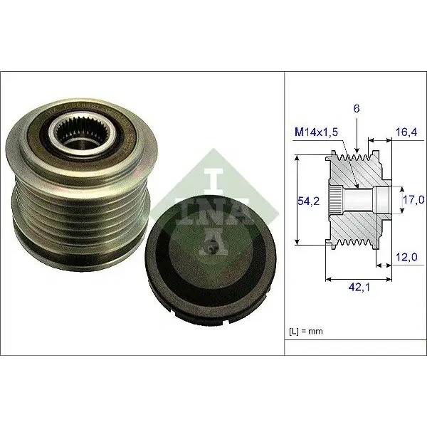 INA Alternatör Kasnağı – 535018110 / OEM 04801835AC