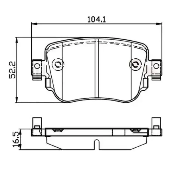 MGA Arka Fren Balatası – 55658 / OEM 7N0698451A