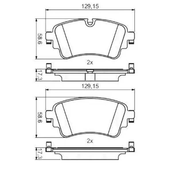 MGA Arka Fren Balatası – 55673 / OEM 8W0698451L