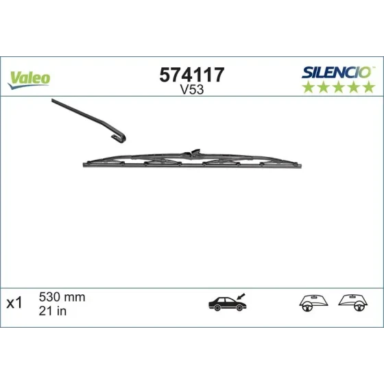 Valeo Silecek Süpürgesi (Tek) – 574117 / OEM 8521233240 ürün görseli
