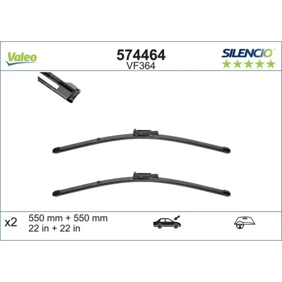 Valeo Silecek Süpürgesi (Takım) – 574464 / OEM 4F1955426C ürün görseli