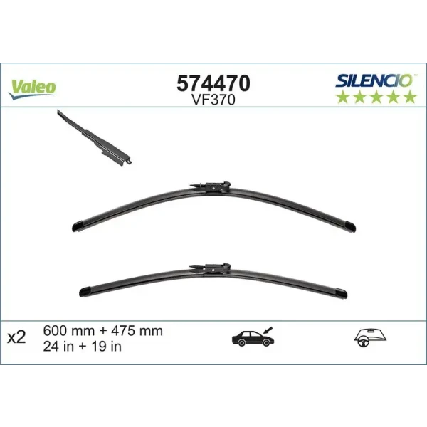 Valeo Silecek Süpürgesi (Takım) – 574470 / OEM 8P0998002A