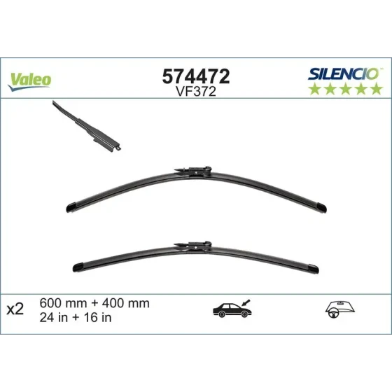 Valeo Silecek Süpürgesi (Takım) – 574472 / OEM 61612455437 ürün görseli