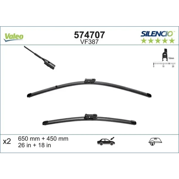 Valeo Silecek Süpürgesi (Takım) – 574707