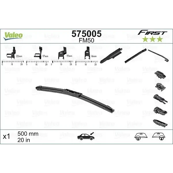 Valeo Silecek Süpürgesi (Tek) – 575005 / OEM 6K0955425F