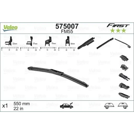Valeo Silecek Süpürgesi (Tek) – 575007 / OEM 8D1955427 ürün görseli