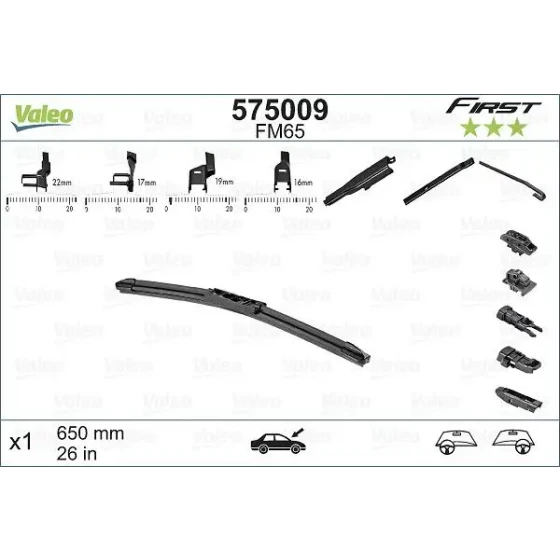 Valeo Silecek Süpürgesi (Tek) – 575009 / OEM 288902165R ürün görseli