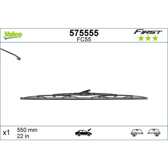Valeo Silecek Süpürgesi (Tek) – 575555 / OEM 4A0955427 ürün görseli