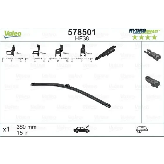 Valeo Silecek Süpürgesi (Tek) – 578501 / OEM ET7617528CB ürün görseli