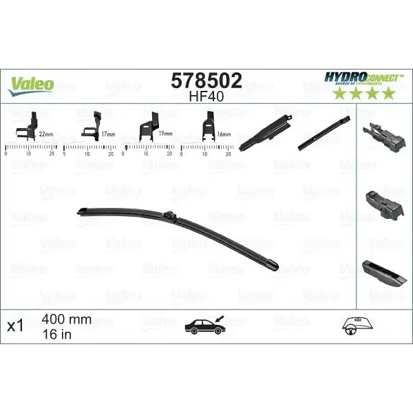 Valeo Silecek Süpürgesi (Tek) – 578502 / OEM 7N1998002