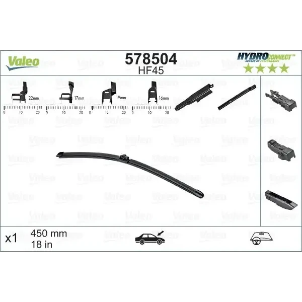 Valeo Silecek Süpürgesi (Tek) – 578504 / OEM 1T1998002A