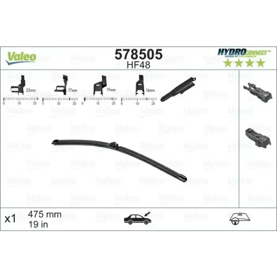 Valeo Silecek Süpürgesi (Tek) – 578505 / OEM 8D1955427 ürün görseli