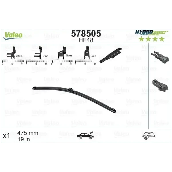Valeo Silecek Süpürgesi (Tek) – 578505 / OEM 8D1955427