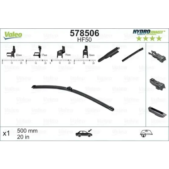 Valeo Silecek Süpürgesi (Tek) – 578506 / OEM 288900145R ürün görseli