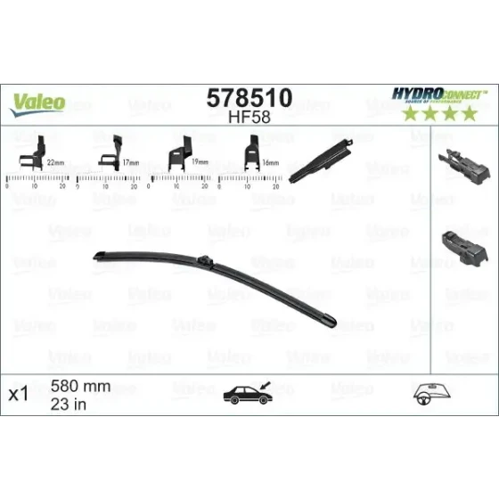 Valeo Silecek Süpürgesi (Tek) – 578510 / OEM 50516542 ürün görseli
