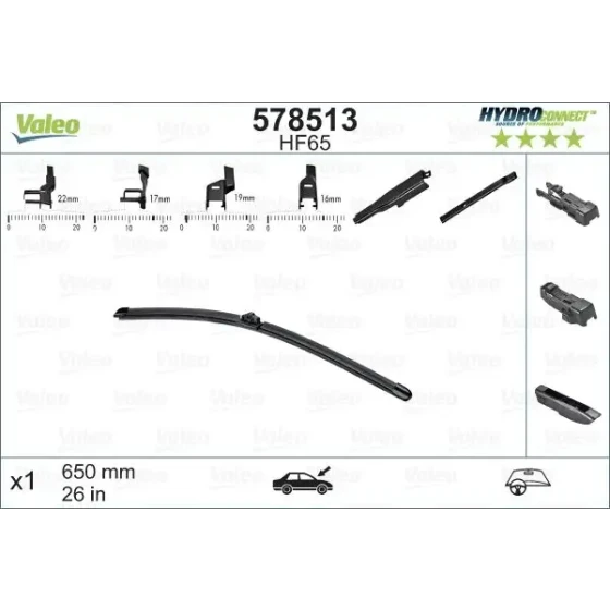 Valeo Silecek Süpürgesi (Tek) – 578513 / OEM 3G1998002 ürün görseli