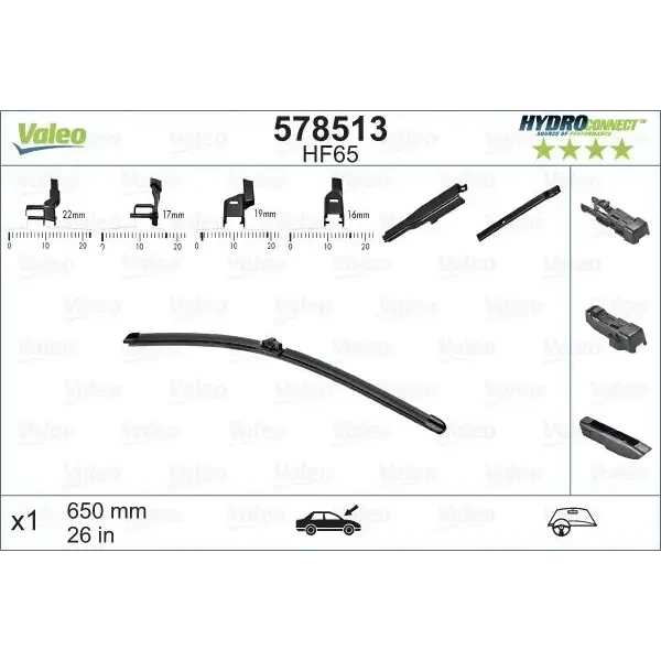 Valeo Silecek Süpürgesi (Tek) – 578513 / OEM 3G1998002