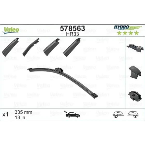 Valeo Arka Silecek Süpürgesi – 578563 / OEM 1T0955427B ürün görseli