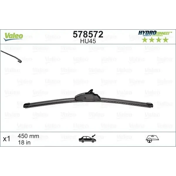 Valeo Silecek Süpürgesi (Tek) – 578572 / OEM 7701038296