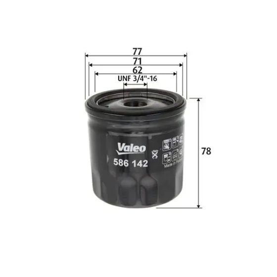 Valeo Yağ Filtresi – 586142 / OEM 04E115561AC ürün görseli