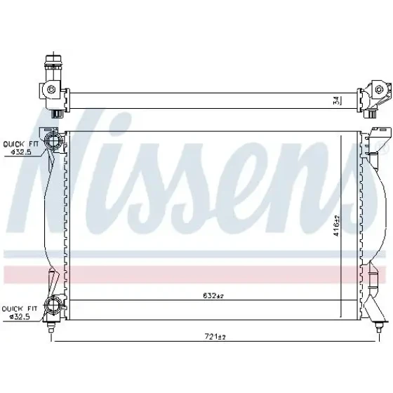 Nissens Radyatör – 60304A / OEM 8E0121251A ürün görseli