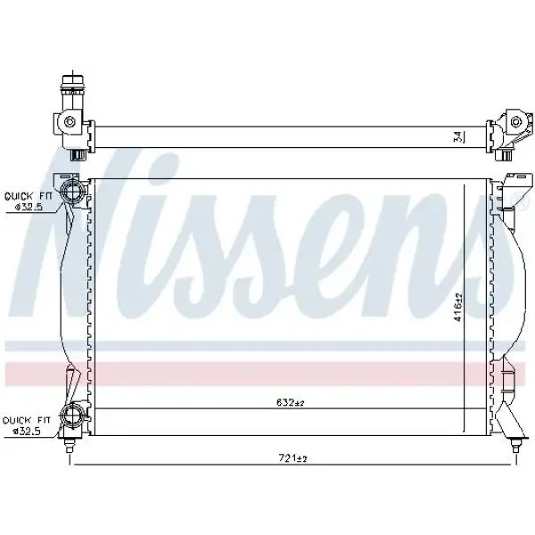 Nissens Radyatör – 60304A / OEM 8E0121251A